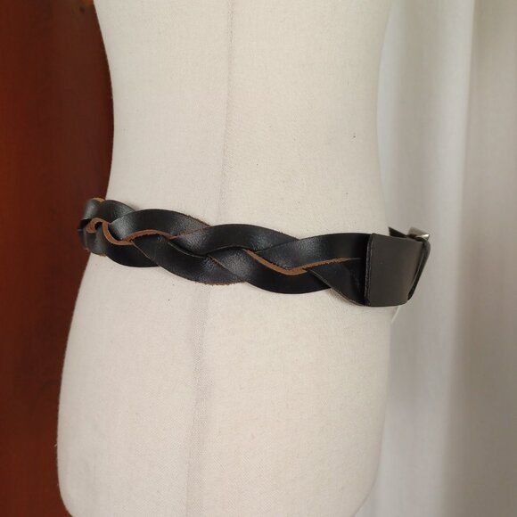 NWT Vintage Nine West Braided Leather Belt, S/M - Picture 6 of 9